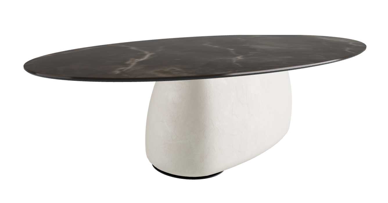 300x150x75h Oval Shaped_Andromeda_Oslo_Black Embossed