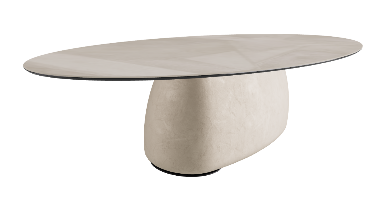 300x150x75h Oval Shaped_Luxor_Cairo_Black Embossed