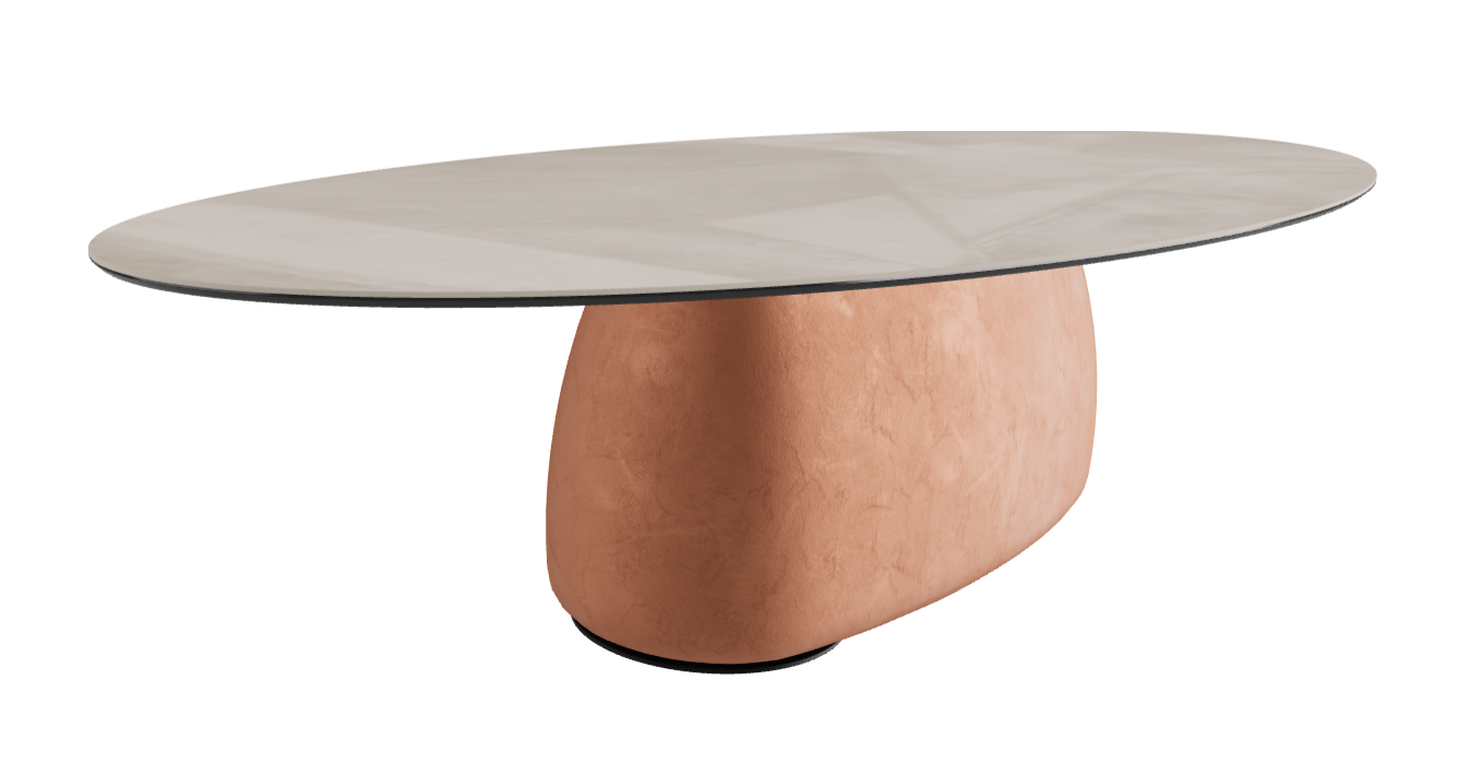300x150x75h Oval Shaped_Luxor_Marrakech_Black Embossed