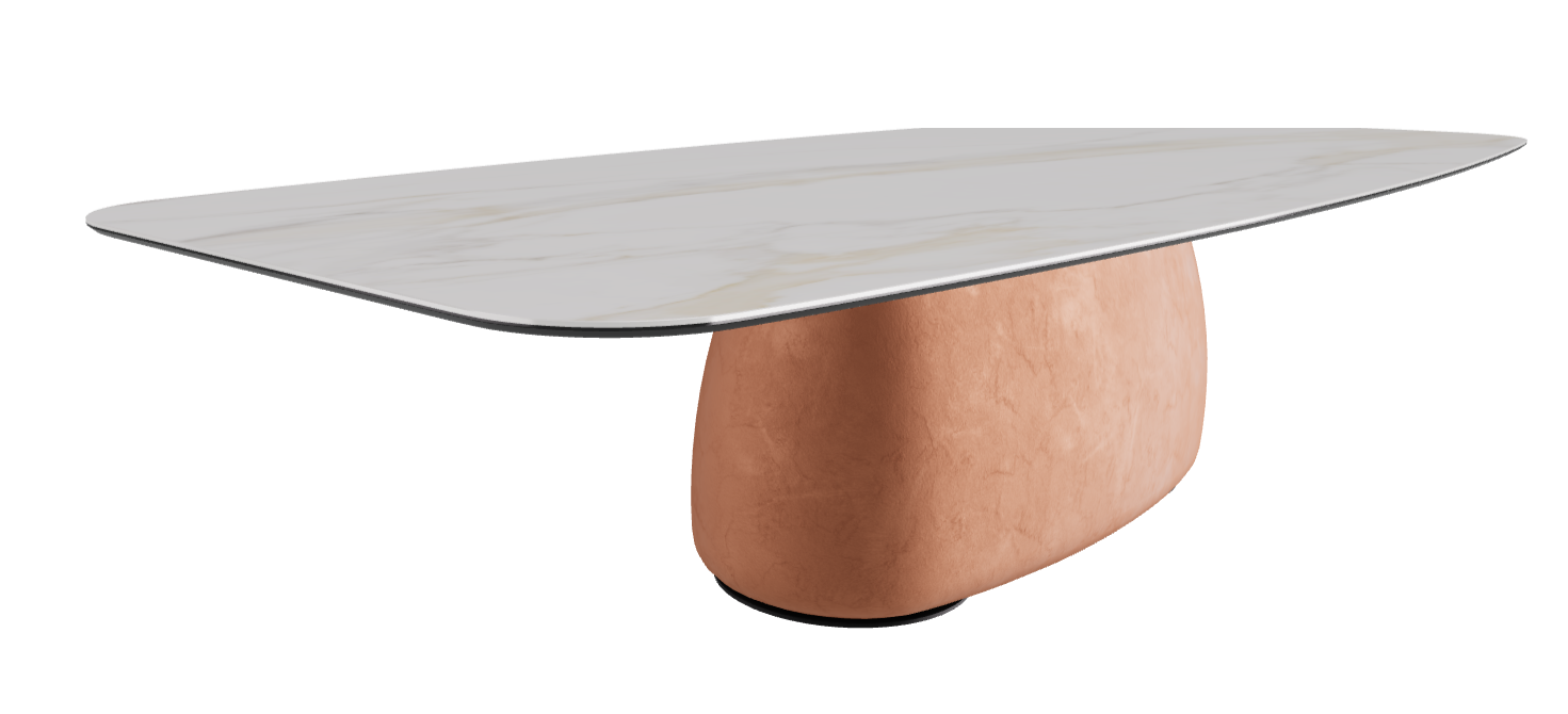 320x138x75h Barrel Shaped_Glossy Golden Calacatta_Marrakech_Black Embossed