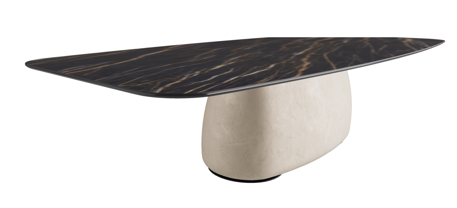 320x138x75h Barrel Shaped_Matt Portoro_Cairo_Black Embossed