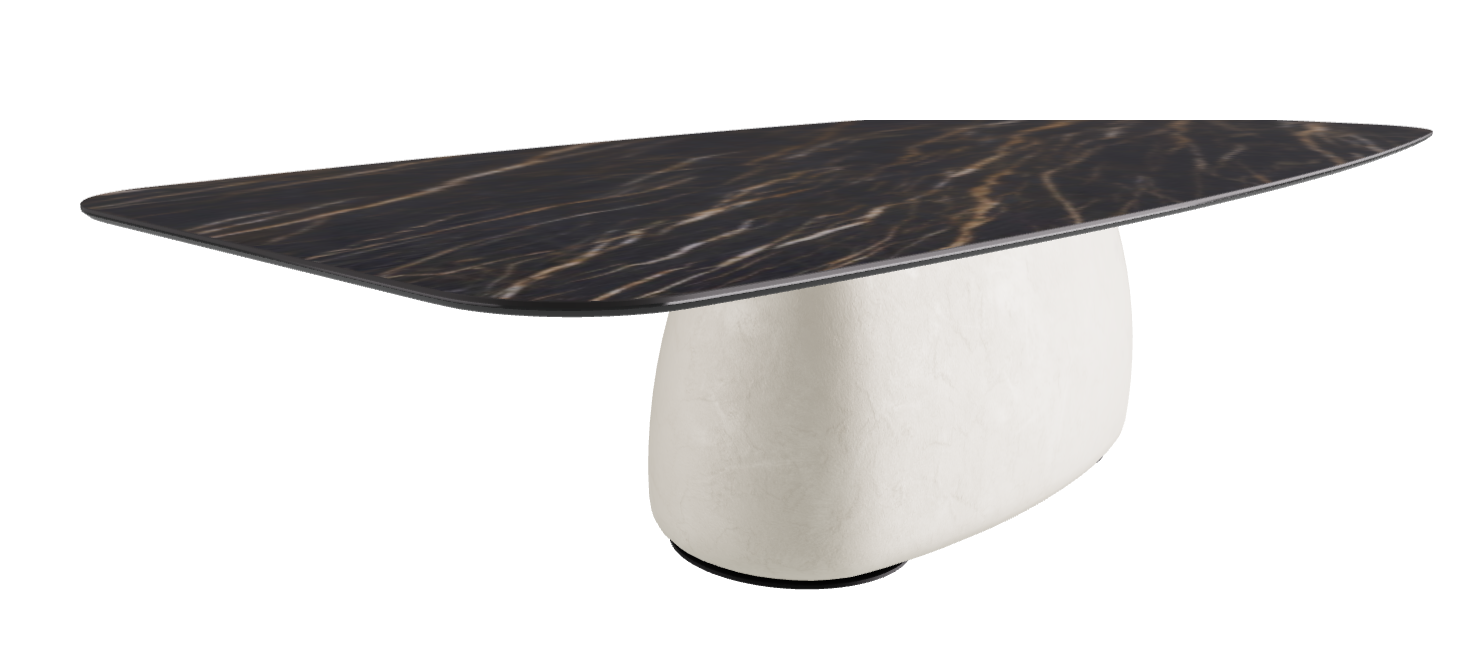 320x138x75h Barrel Shaped_Matt Portoro_Oslo_Black Embossed
