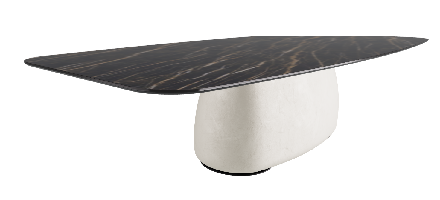 320x138x75h Barrel Shaped_Glossy Portoro_Oslo_Black Embossed