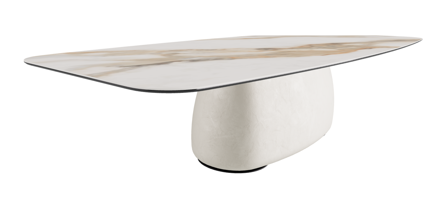 320x138x75h Barrel Shaped_Matt Borghini Calacatta_Oslo_Black Embossed