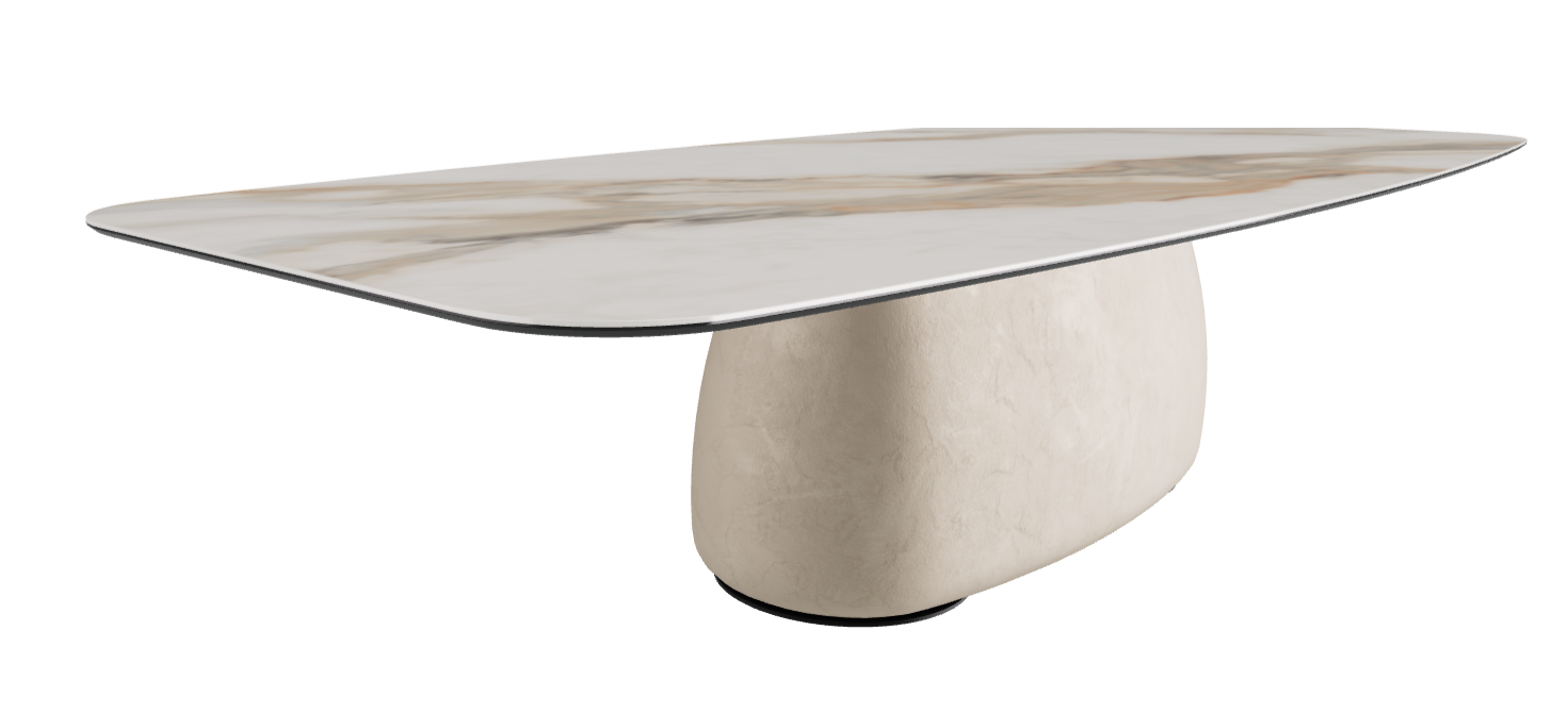 320x138x75h Barrel Shaped_Glossy Borghini Calacatta_Cairo_Black Embossed