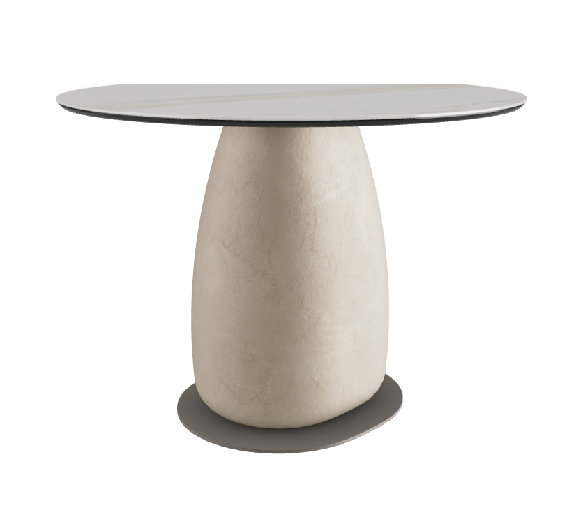 Diameter 100 x Height 73 cm Round Shaped_Glossy Golden Calacatta_Cairo_Titanium Embossed