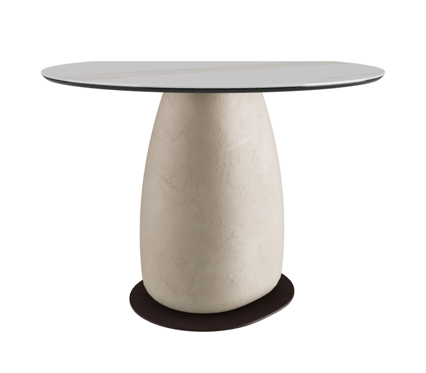 Diameter 100 x Height 73 cm Round Shaped_Glossy Golden Calacatta_Cairo_Bronze Embossed