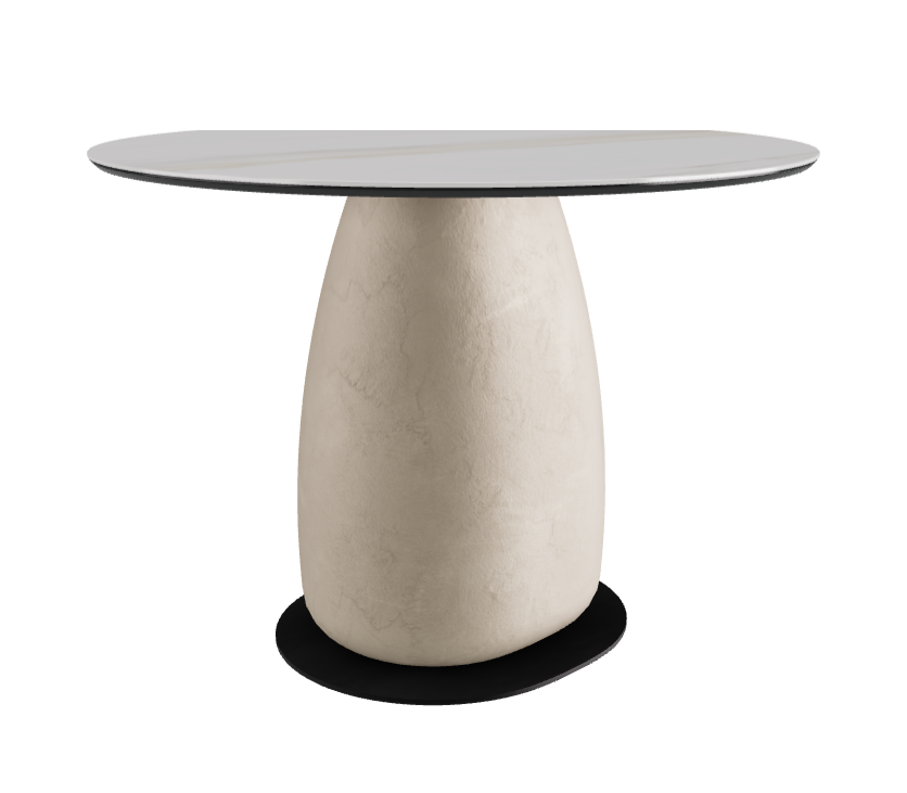 Diameter 100 x Height 73 cm Round Shaped_Glossy Golden Calacatta_Cairo_Black Embossed