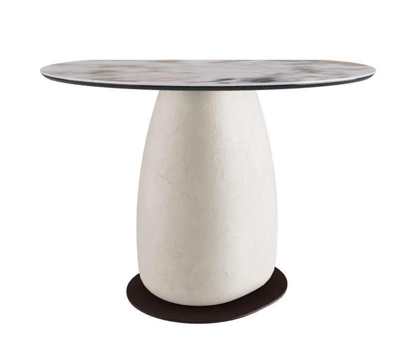 Diameter 100 x Height 73 cm Round Shaped_Makalu_Oslo_Bronze Embossed