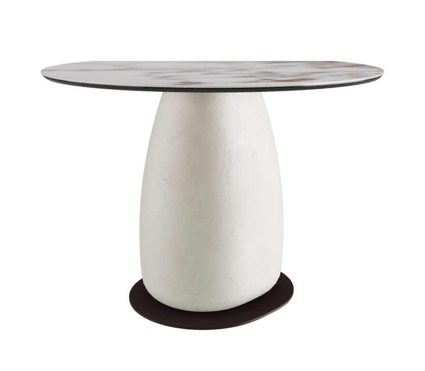 Diameter 100 x Height 73 cm Round Shaped_Breccia_Oslo_Bronze Embossed