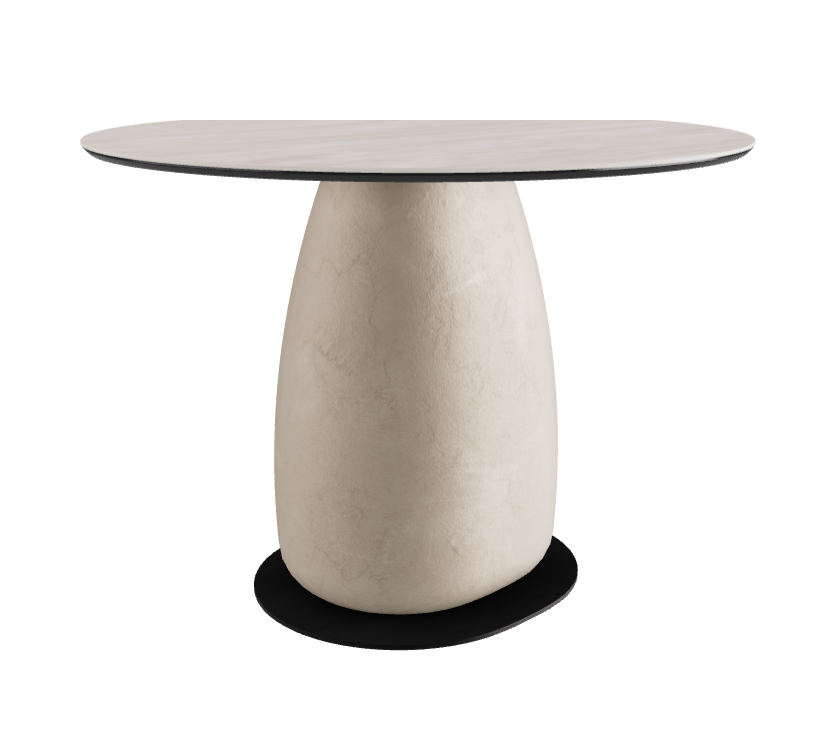 Diameter 100 x Height 73 cm Round Shaped_Colosseo_Cairo_Black Embossed