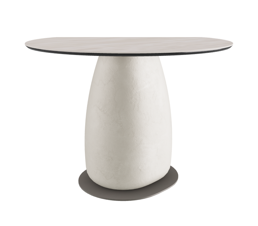 Diameter 100 x Height 73 cm Round Shaped_Colosseo_Oslo_Titanium Embossed