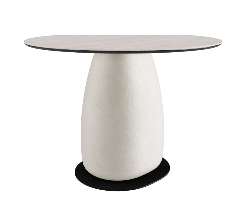 Diameter 100 x Height 73 cm Round Shaped_Colosseo_Oslo_Black Embossed