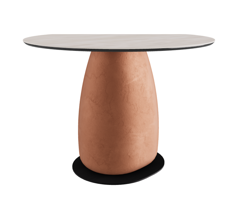 Diameter 100 x Height 73 cm Round Shaped_Colosseo_Marrakech_Black Embossed