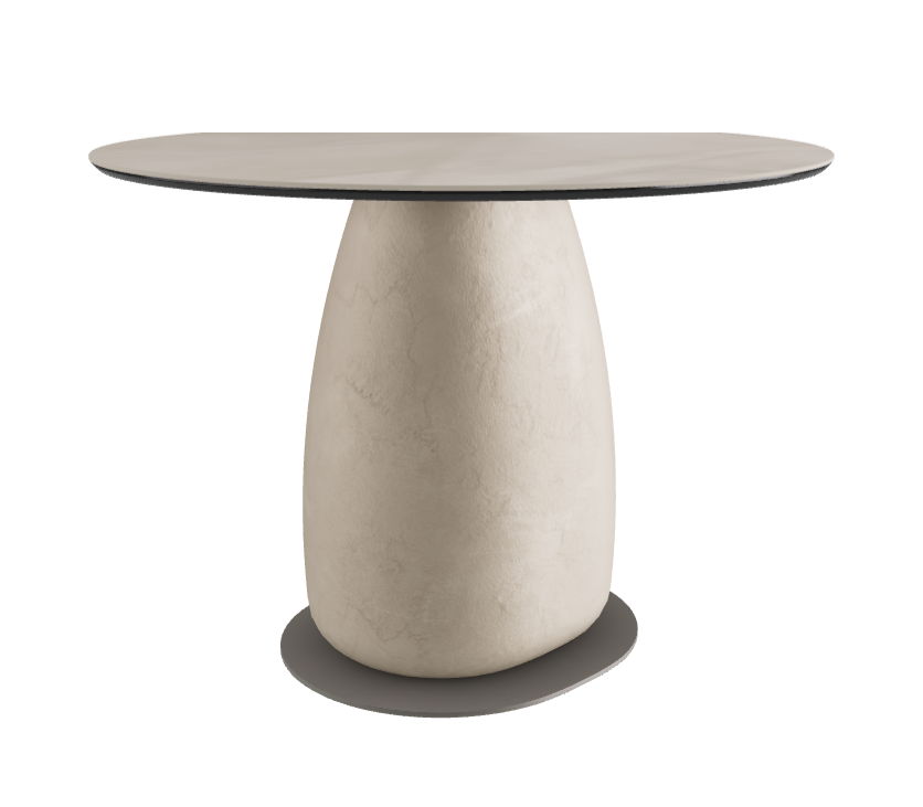 Diameter 100 x Height 73 cm Round Shaped_Luxor_Cairo_Titanium Embossed