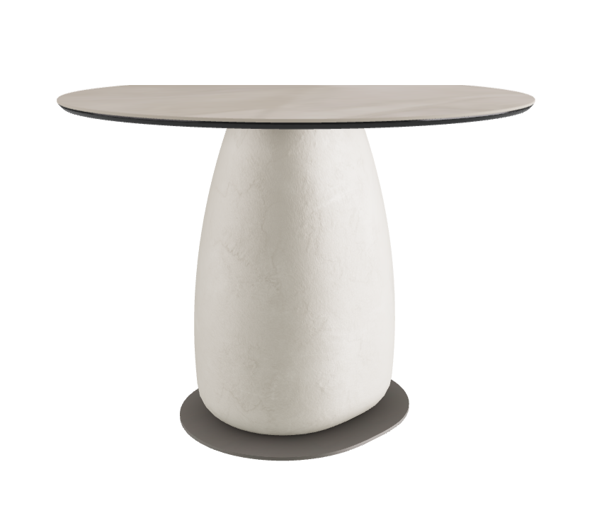 Diameter 100 x Height 73 cm Round Shaped_Luxor_Oslo_Titanium Embossed