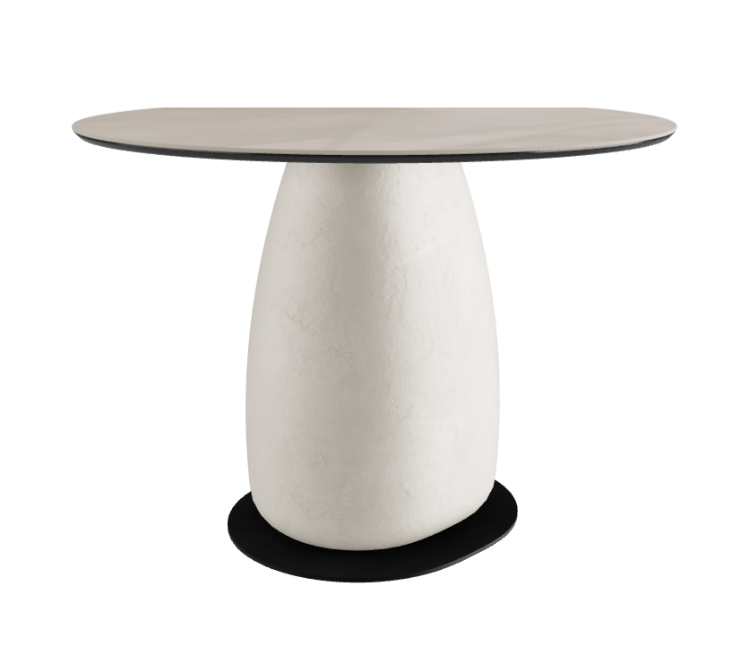 Diameter 100 x Height 73 cm Round Shaped_Luxor_Oslo_Black Embossed