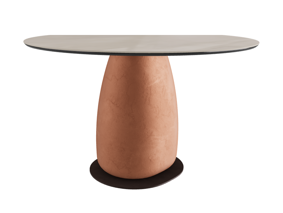Diameter 118 x Height 73 cm Round Shaped_Luxor_Marrakech_Bronze Embossed