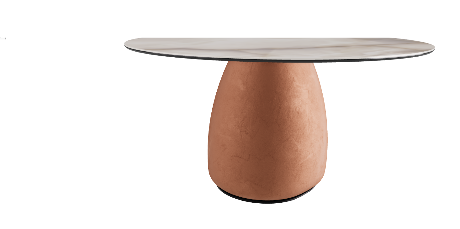 Diameter 140 x Height 73.5 cm  Round Shaped_Alabastro_Marrakech_Black Embossed
