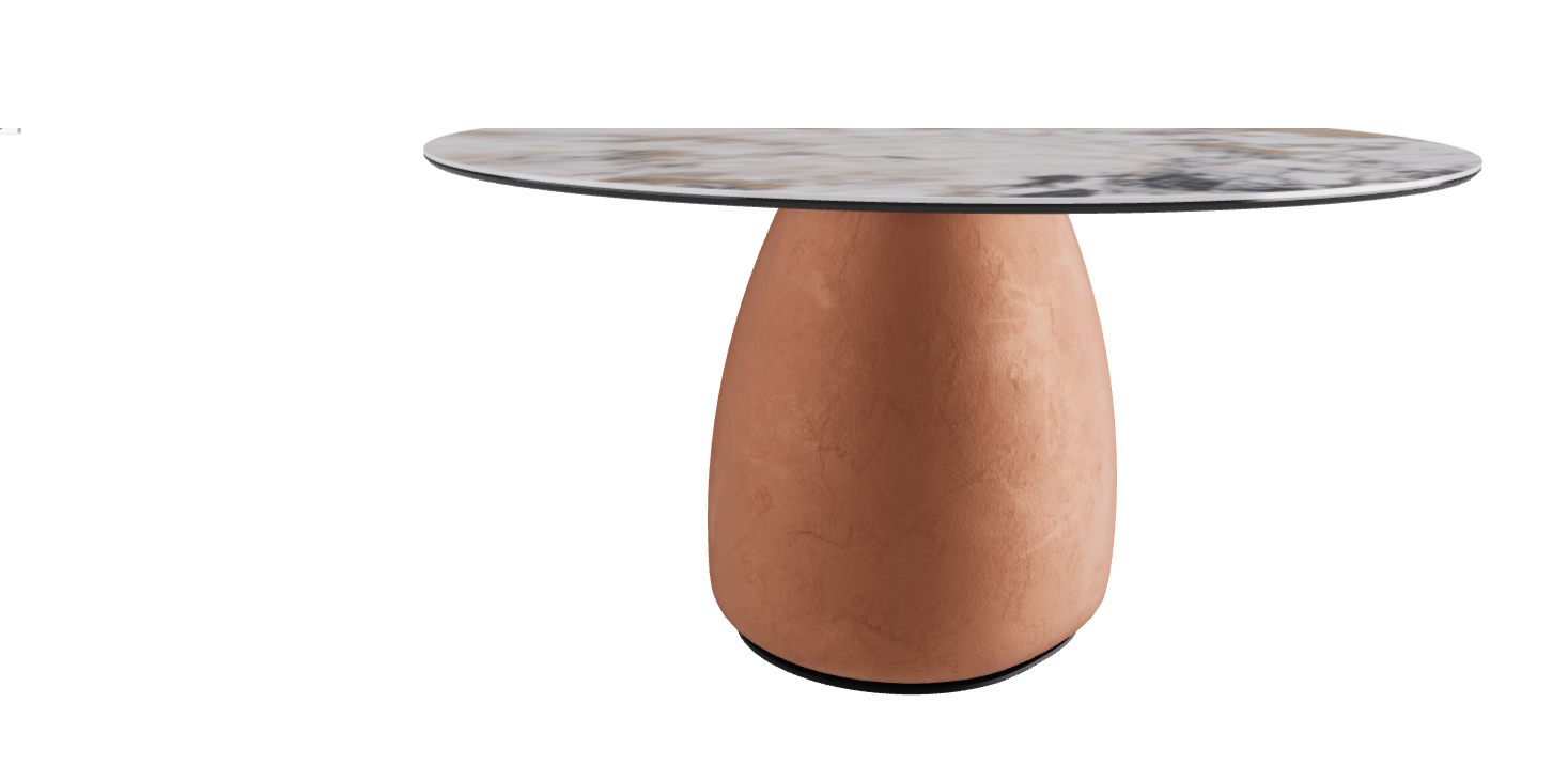 Diameter 140 x Height 73.5 cm  Round Shaped_Makalu_Marrakech_Black Embossed