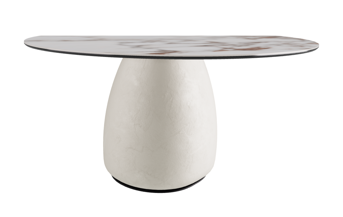 Diameter 140 x Height 73.5 cm  Round Shaped_Breccia_Oslo_Black Embossed