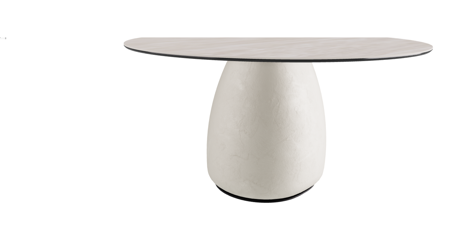 Diameter 140 x Height 73.5 cm  Round Shaped_Colosseo_Oslo_Black Embossed