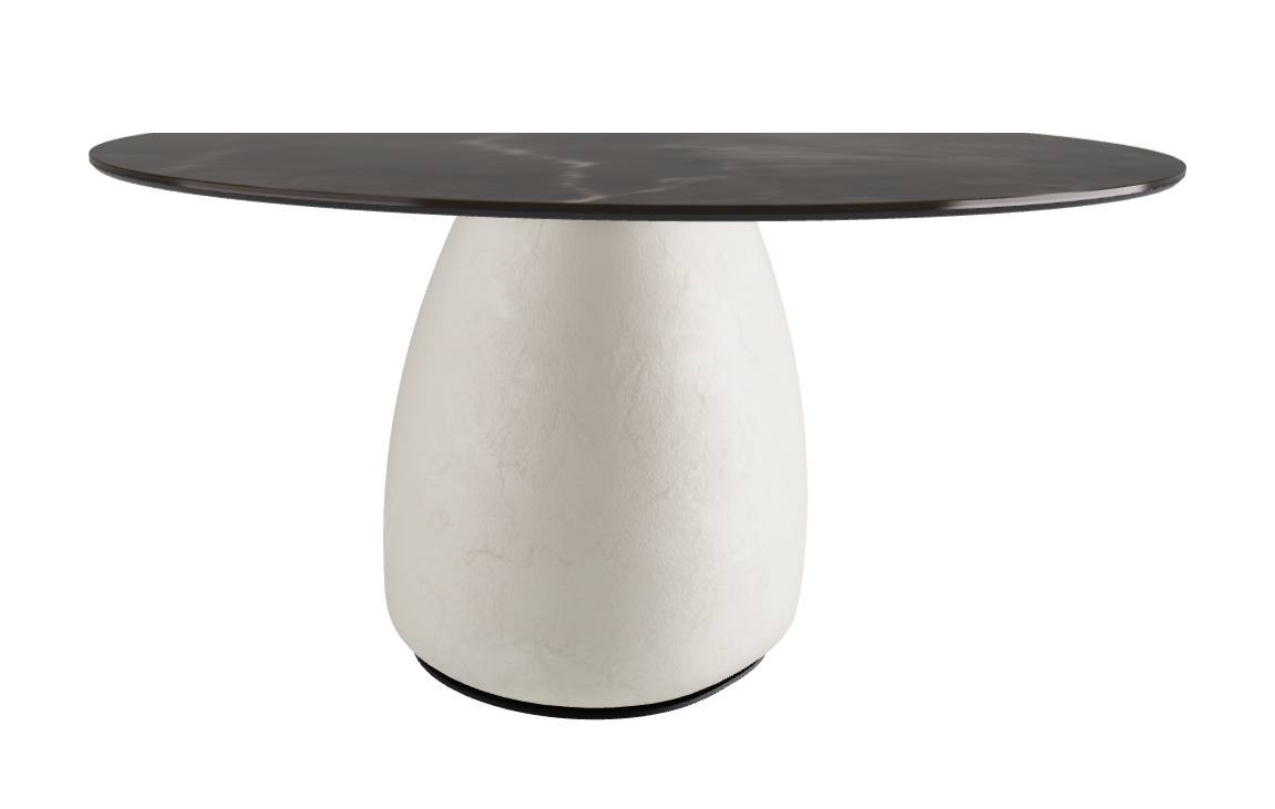 Diameter 140 x Height 73.5 cm  Round Shaped_Andromeda_Oslo_Black Embossed