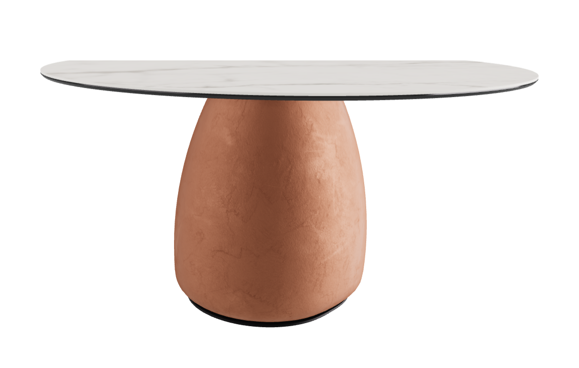 Diameter 140 x Height 73.5 cm  Round Shaped_Matt Invisible_Marrakech_Black Embossed