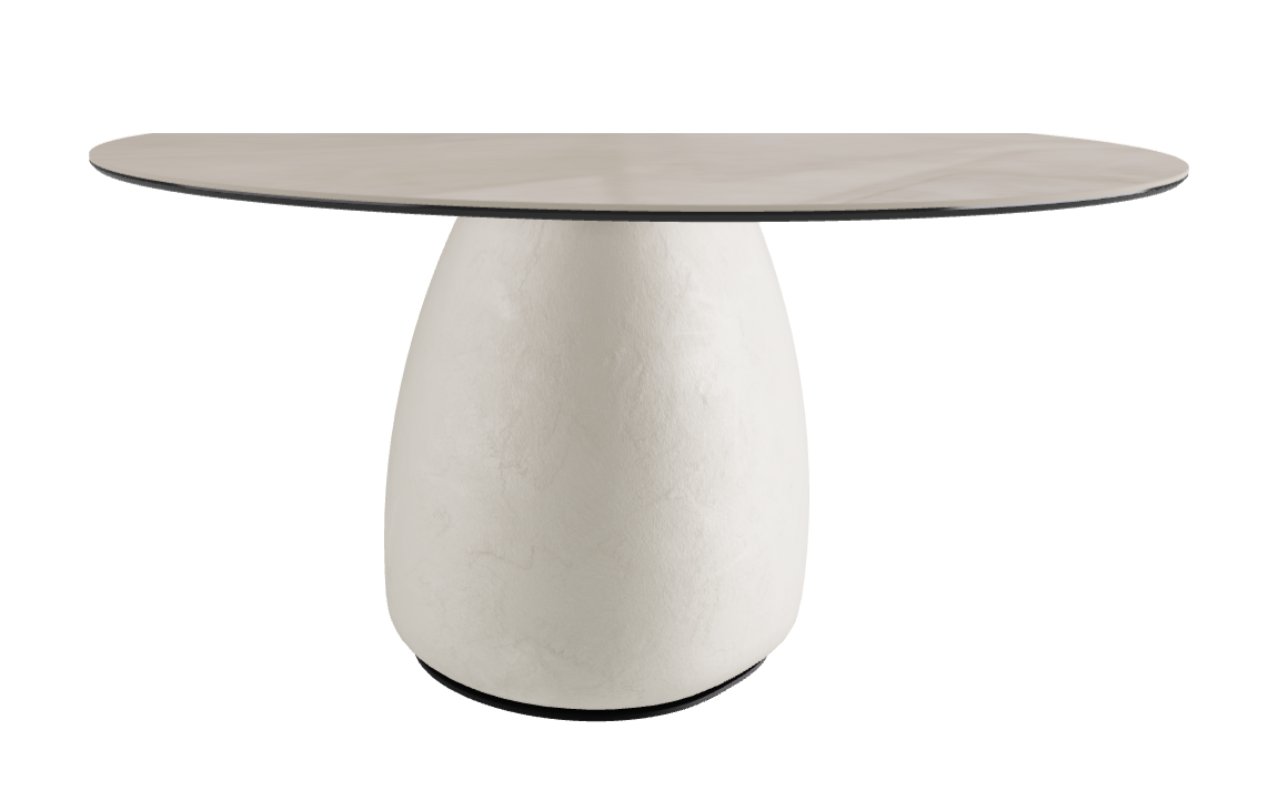 Diameter 140 x Height 73.5 cm  Round Shaped_Luxor_Oslo_Black Embossed