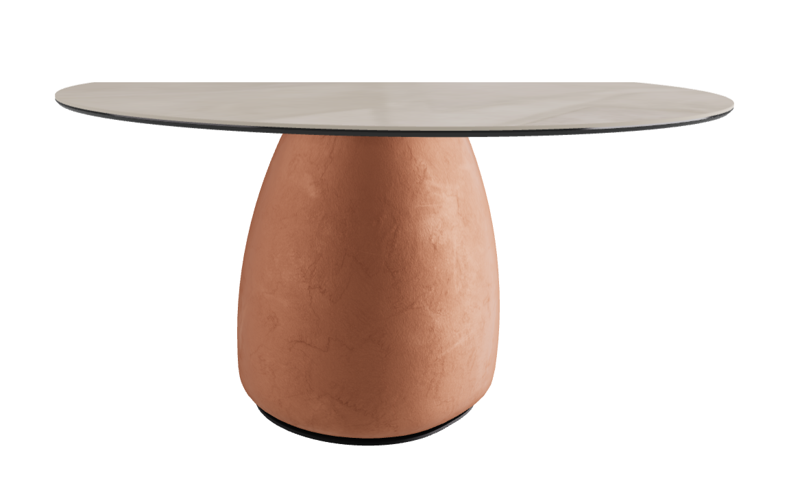 Diameter 140 x Height 73.5 cm  Round Shaped_Luxor_Marrakech_Black Embossed