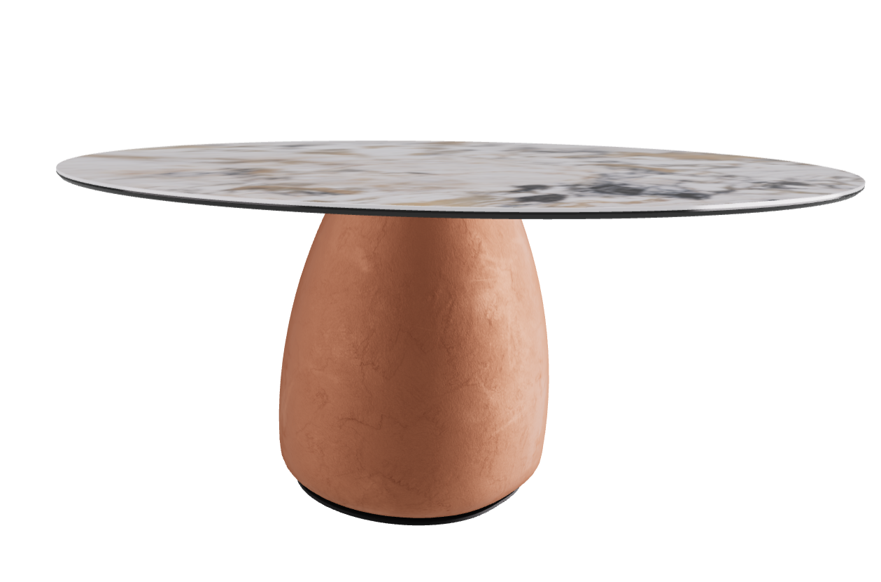 Diameter 158 x Height 73.5 cm  Round Shaped_Makalu_Marrakech_Black Embossed