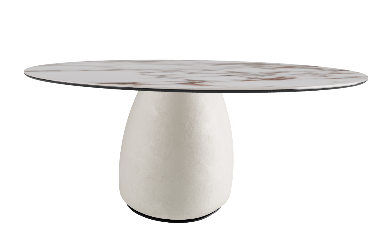 Diameter 158 x Height 73.5 cm  Round Shaped_Breccia_Oslo_Black Embossed