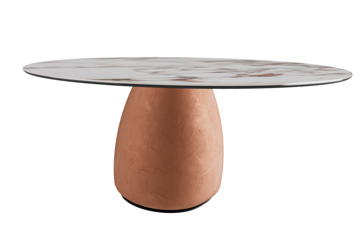 Diameter 158 x Height 73.5 cm  Round Shaped_Breccia_Marrakech_Black Embossed