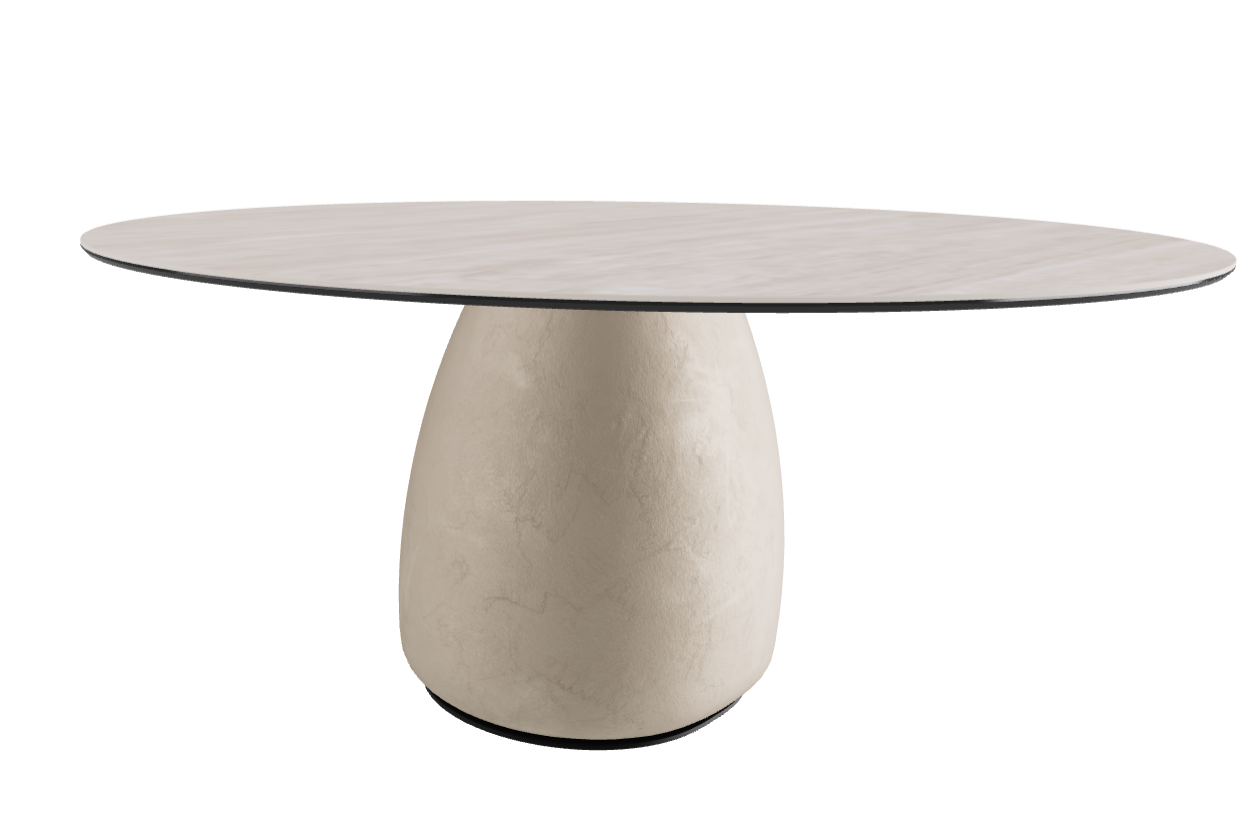 Diameter 158 x Height 73.5 cm  Round Shaped_Colosseo_Cairo_Black Embossed