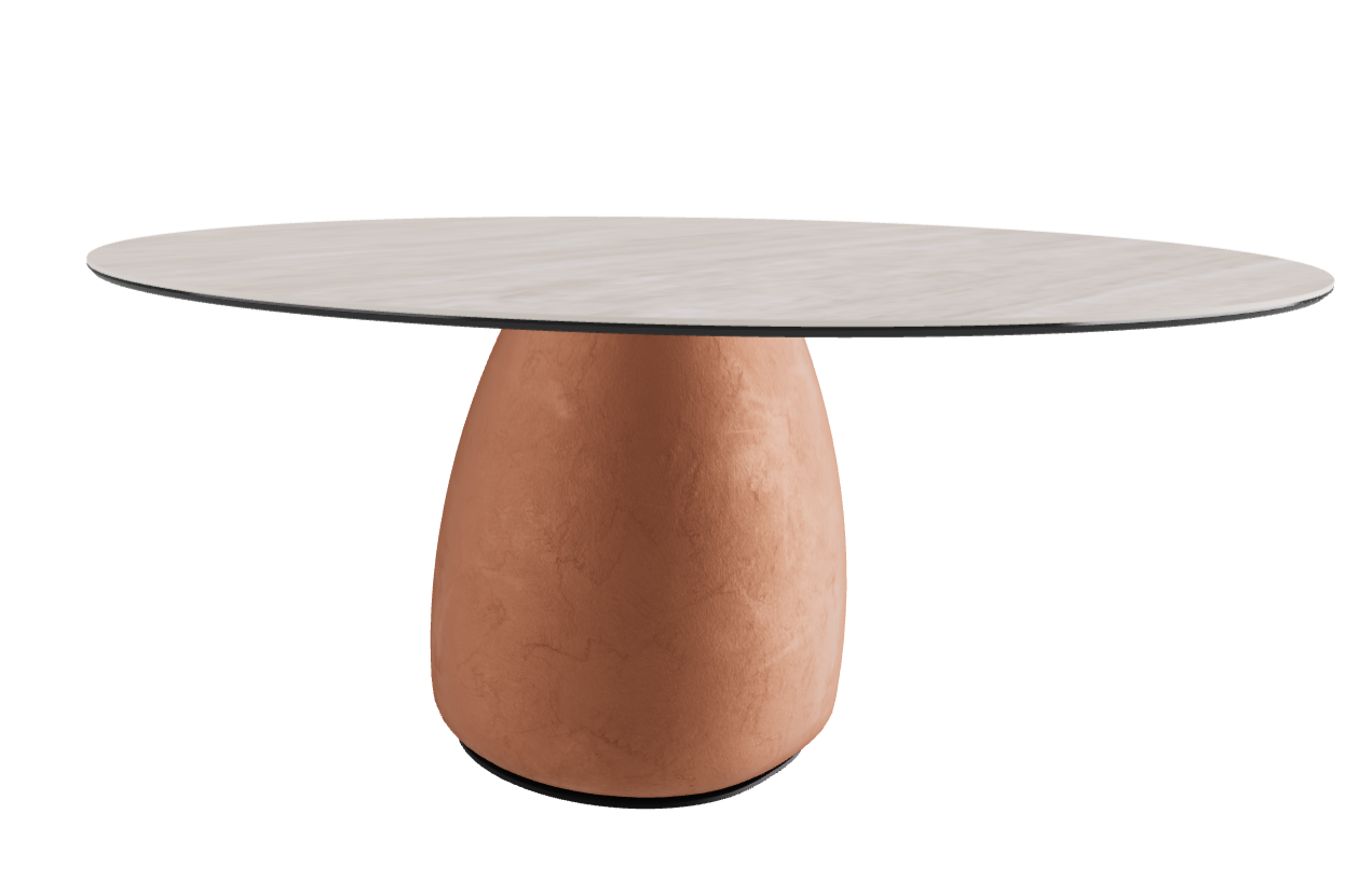 Diameter 158 x Height 73.5 cm  Round Shaped_Colosseo_Marrakech_Black Embossed