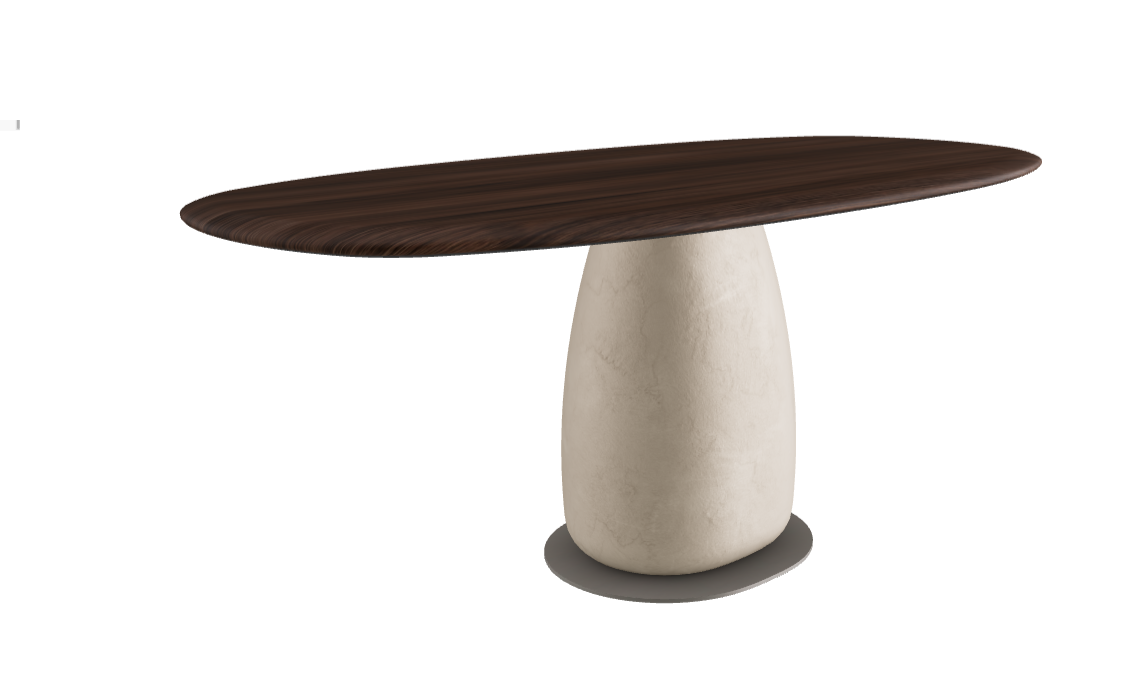 180×90×75.5h U Biscuit Shaped_Burned Oak_Cairo_Titanium Embossed