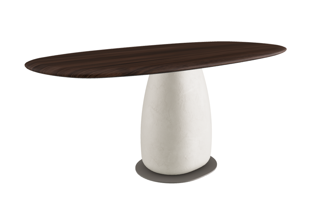 180×90×75.5h U Biscuit Shaped_Burned Oak_Oslo_Titanium Embossed