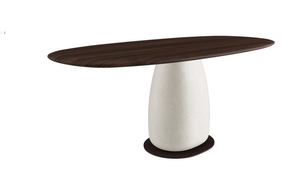 180×90×75.5h U Biscuit Shaped_Burned Oak_Oslo_Bronze Embossed