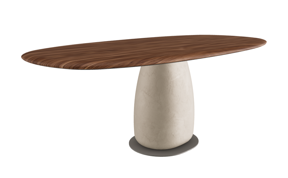 200×100×75.5h U Biscuit Shaped_Walnut Canaletto_Cairo_Titanium Embossed
