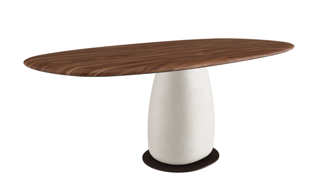 200×100×75.5h U Biscuit Shaped_Walnut Canaletto_Oslo_Bronze Embossed