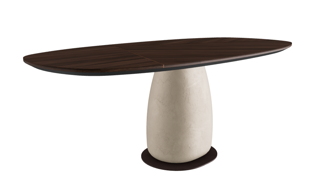 200x100x75.5h Y Oval Shaped_Burned Oak_Cairo_Bronze Embossed