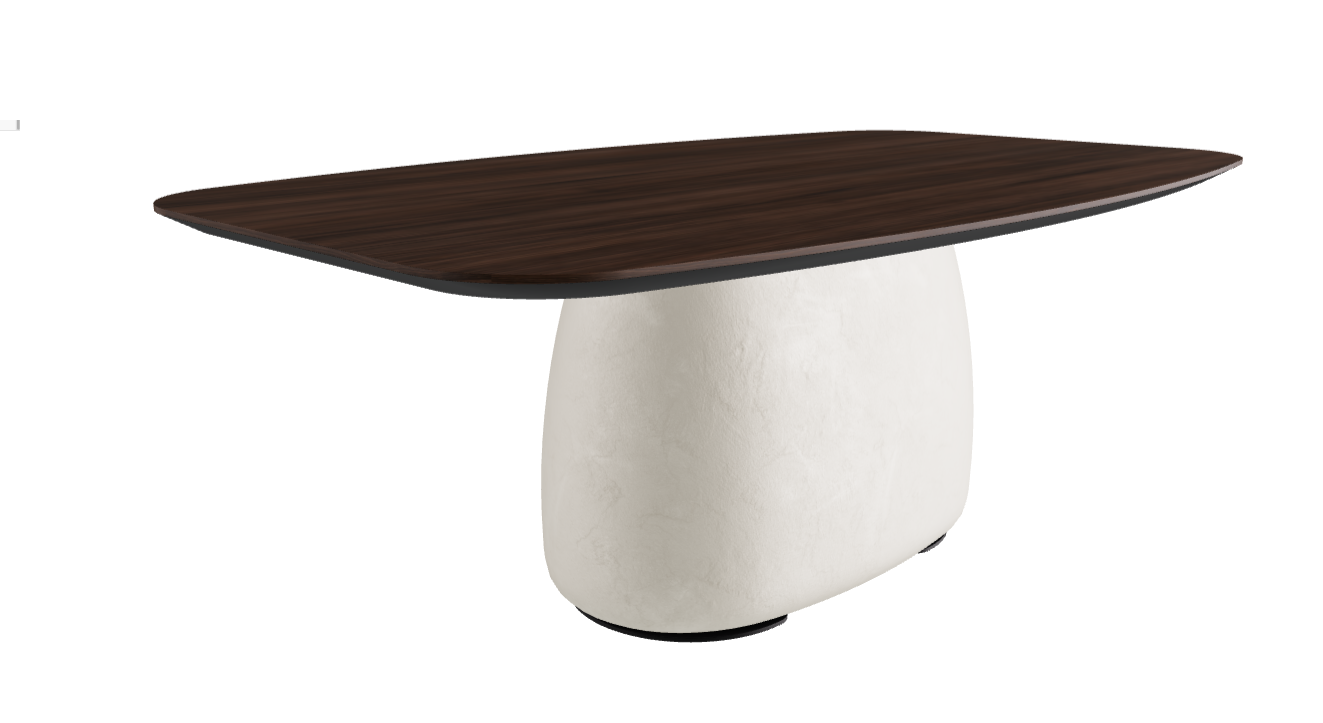 200×120×75h B Barrel Shaped_Burned Oak_Oslo_Black Embossed