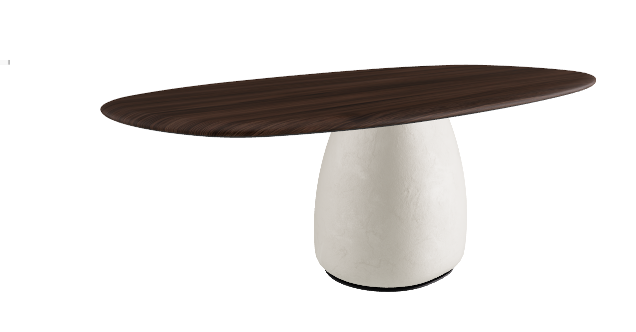 220×110×75h U Biscuit Shaped_Burned Oak_Oslo_Black Embossed