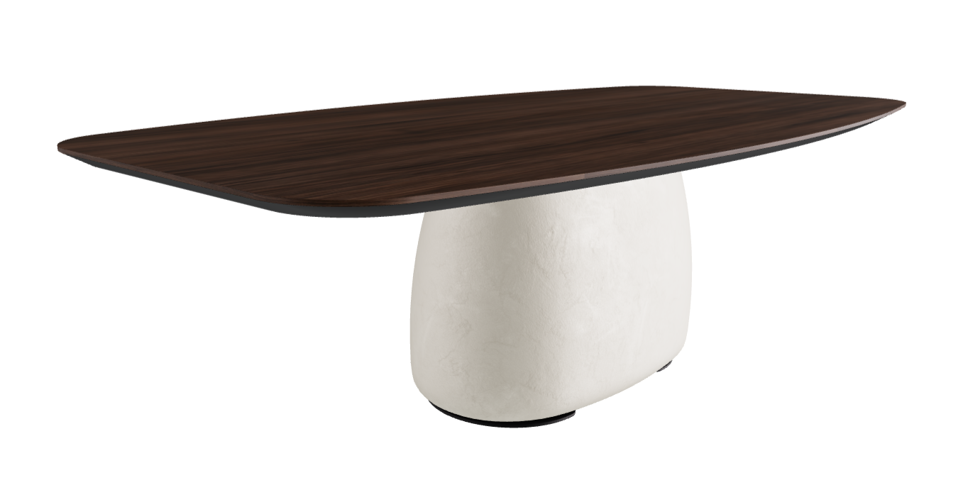 250×128×75h B Barrel Shaped_Burned Oak_Oslo_Black Embossed