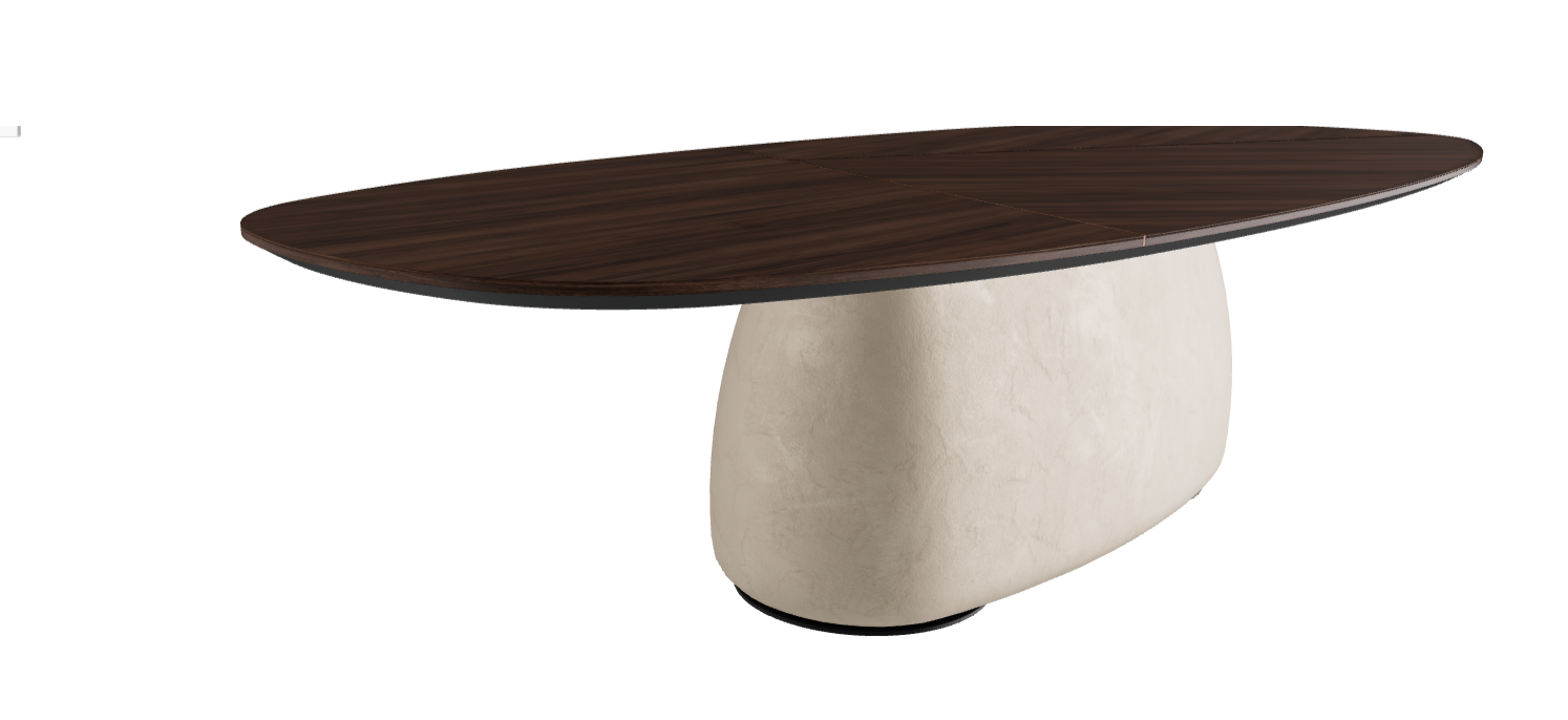 300×135×75h Y Oval Shaped_Burned Oak_Cairo_Black Embossed