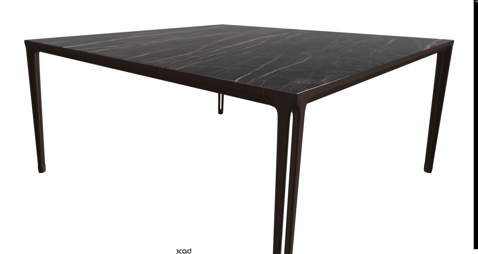 160x160x75h Square Shaped_Glossy Portoro_Bronze Embossed