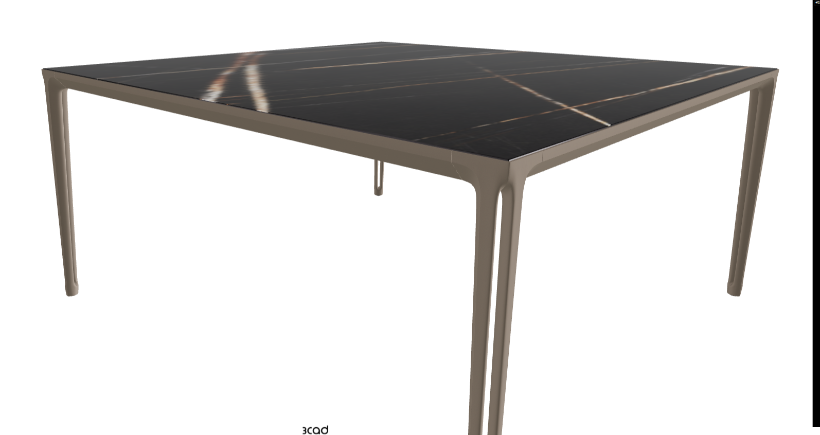 160x160x75h Square Shaped_Glossy Sahara Noir_Titanium Embossed