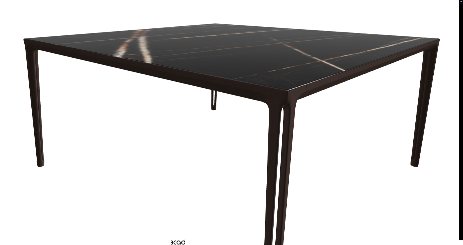 160x160x75h Square Shaped_Glossy Sahara Noir_Bronze Embossed