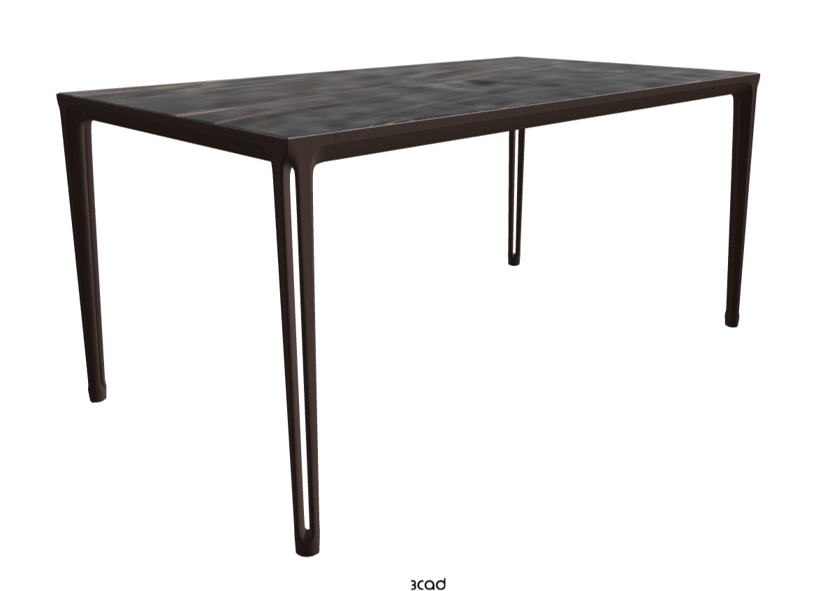 160x90x75h Rectangle Shaped_Matt Portoro_Bronze Embossed