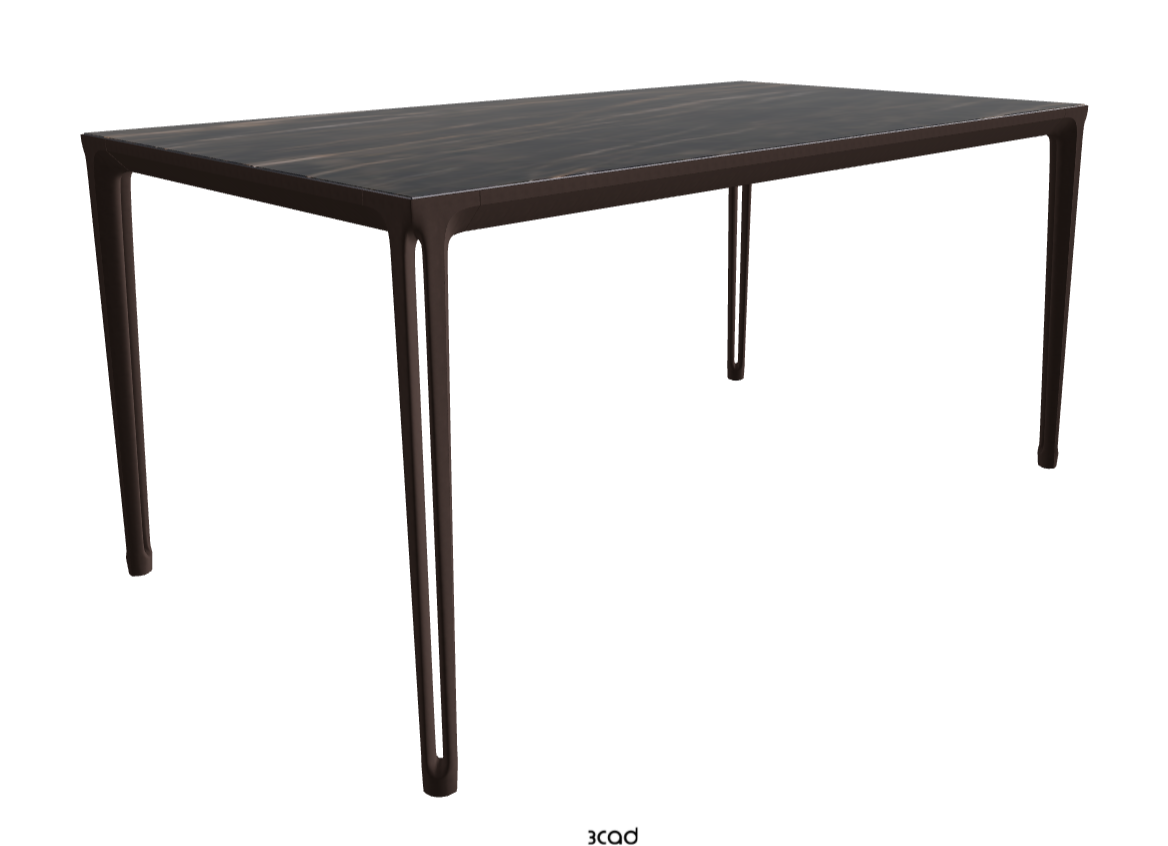 160x90x75h Rectangle Shaped_Glossy Portoro_Bronze Embossed